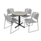 Cain Cain Round Table & Chair Set, Wood, Metal, Polypropylene Top TB30RNDPL44GY - alternate 1